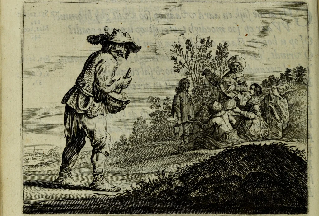 An illustration from Ian van der Veens Zinne-beelden oft Adams appel, 1642, leaf 247
