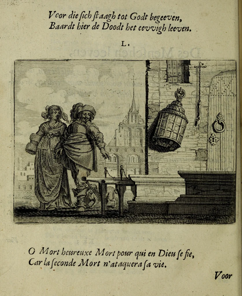 An illustration from Ian van der Veens Zinne-beelden oft Adams appel, 1642, leaf 289