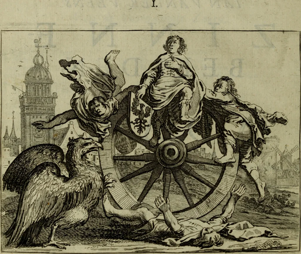 An illustration from Ian van der Veens Zinne-beelden oft Adams appel, 1642, leaf 29