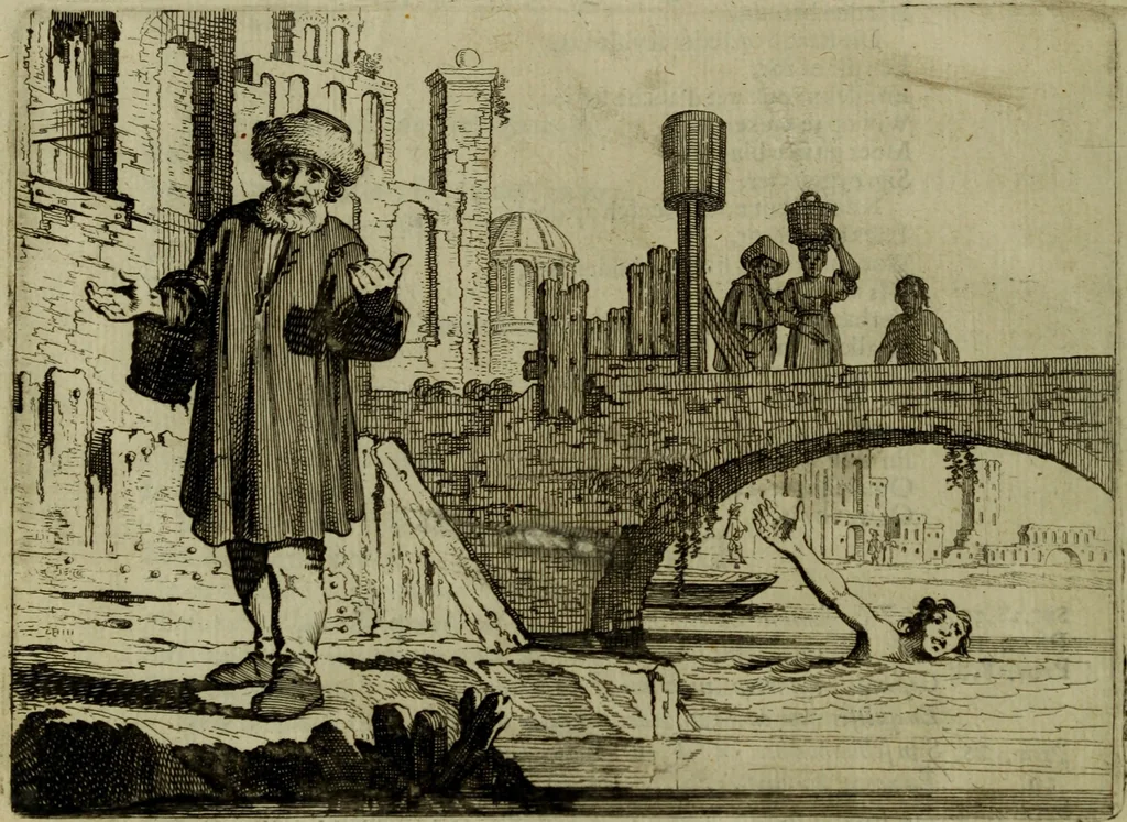 An illustration from Ian van der Veens Zinne-beelden oft Adams appel, 1642, leaf 49
