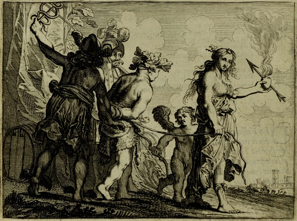 An illustration from Ian van der Veens Zinne-beelden oft Adams appel, 1642, leaf 53