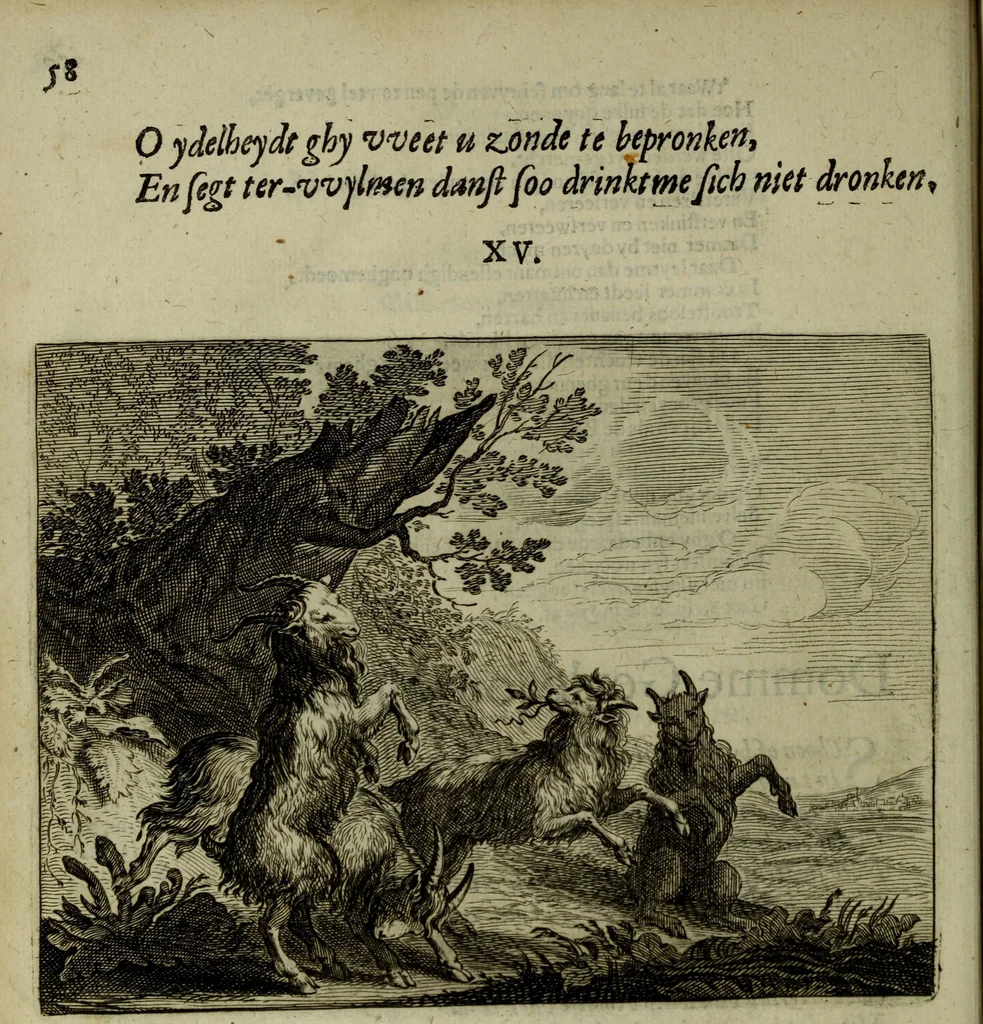 An illustration from Ian van der Veens Zinne-beelden oft Adams appel, 1642, leaf 85