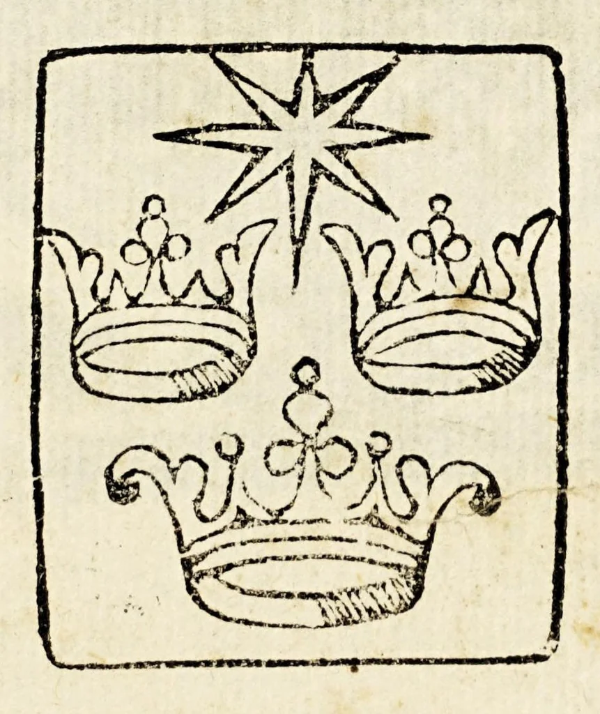 An illustration from Iardin de ensayadores que ensena a aquilatar, y dar el valor a la plata conforme a las reyes reales, paraque se ajusten a ellas los ensayadores, en el conocimiento de su valor. : Y assi mesmo se da ente[n]der, co mo [sic] el ensaye del oro, y de la plata tiene punto fixo, debajo de pesso, y cuenta., 1639, leaf 5