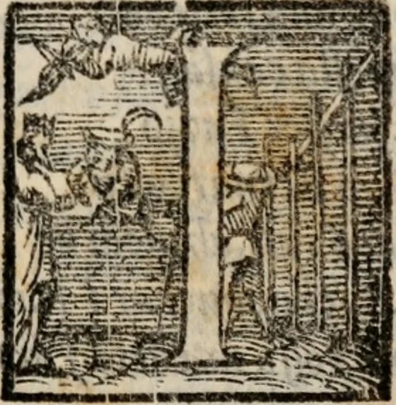 An illustration from I Bernardi, comedia di M. Francesco d'Ambra .., 1564, leaf 102