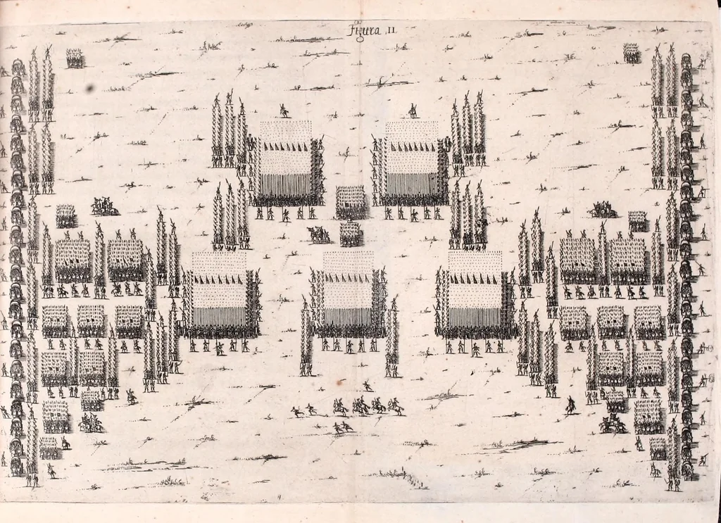 An illustration from I carichi militari, 1610, leaf 177