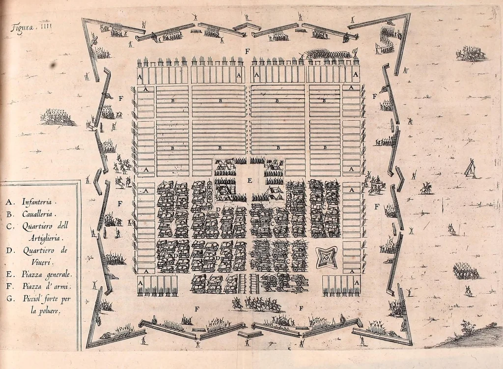 An illustration from I carichi militari, 1610, leaf 221