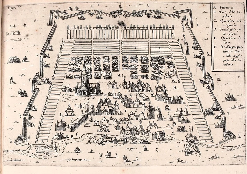 An illustration from I carichi militari, 1610, leaf 225