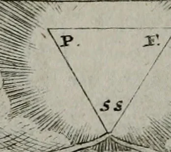 An illustration from Ichnographia emblematica triplicis ad Deum Tri-unum mysticae viae, purgativae, illuminativae, unitivae : splendoribus sanctorum, virtutibus eorum, divinisque charismatibus illustrata, in quinque partes divisa ..., 1779, leaf 147