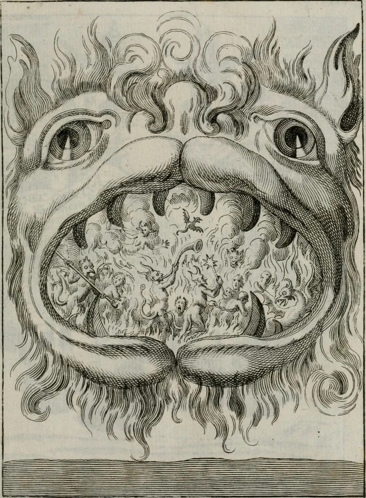 An illustration from Ichnographia emblematica triplicis ad Deum Tri-unum mysticae viae, purgativae, illuminativae, unitivae : splendoribus sanctorum, virtutibus eorum, divinisque charismatibus illustrata, in quinque partes divisa ..., 1779, leaf 166