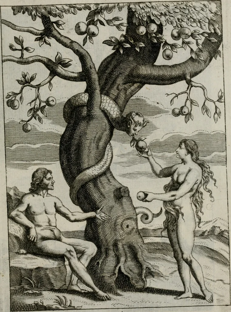 An illustration from Ichnographia emblematica triplicis ad Deum Tri-unum mysticae viae, purgativae, illuminativae, unitivae : splendoribus sanctorum, virtutibus eorum, divinisque charismatibus illustrata, in quinque partes divisa ..., 1779, leaf 18