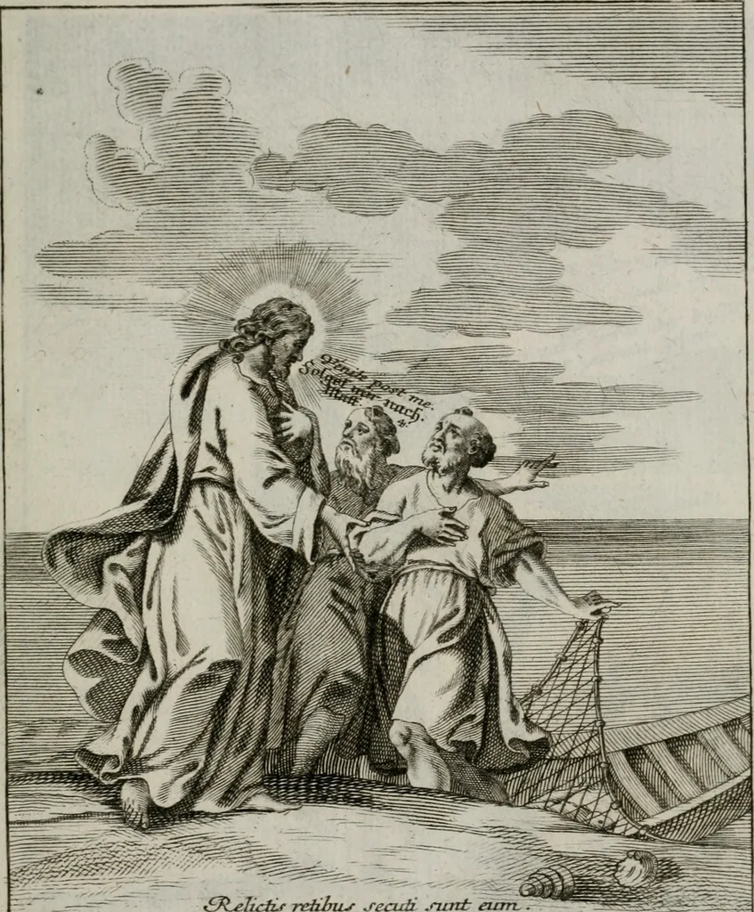 An illustration from Ichnographia emblematica triplicis ad Deum Tri-unum mysticae viae, purgativae, illuminativae, unitivae : splendoribus sanctorum, virtutibus eorum, divinisque charismatibus illustrata, in quinque partes divisa ..., 1779, leaf 48