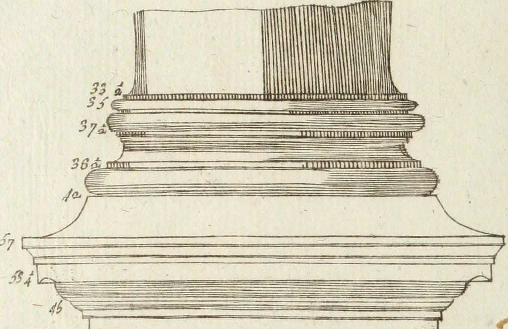 An illustration from I cinque ordini di architettura di Andrea Palladio : esposti per un' esatta istruzione di chi ama e coltiva questa bella utilissima arte, 1800, leaf 69