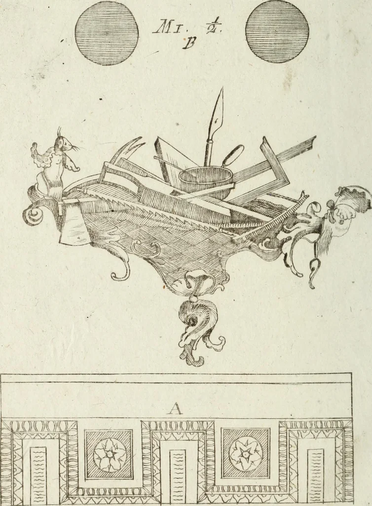 An illustration from I cinque ordini di architettura di Andrea Palladio : esposti per un' esatta istruzione di chi ama e coltiva questa bella utilissima arte, 1800, leaf 77