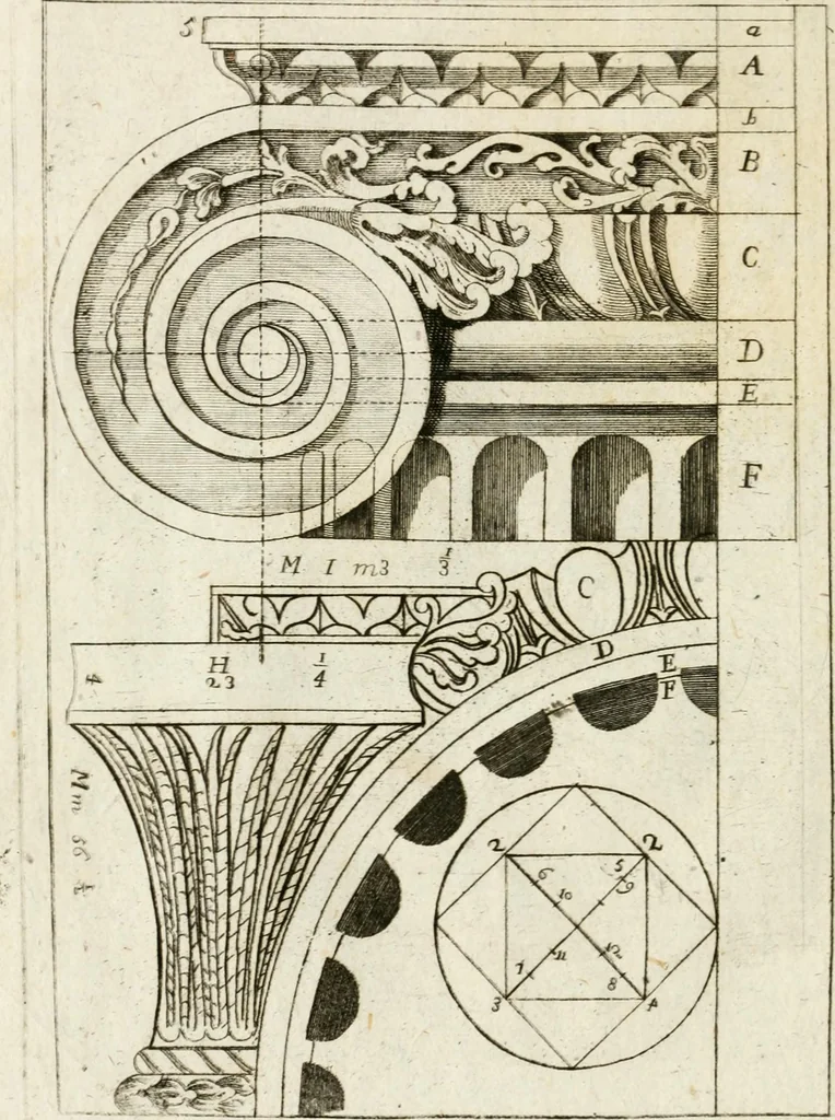 An illustration from I cinque ordini di architettura di Andrea Palladio : esposti per un' esatta istruzione di chi ama e coltiva questa bella utilissima arte, 1800, leaf 49