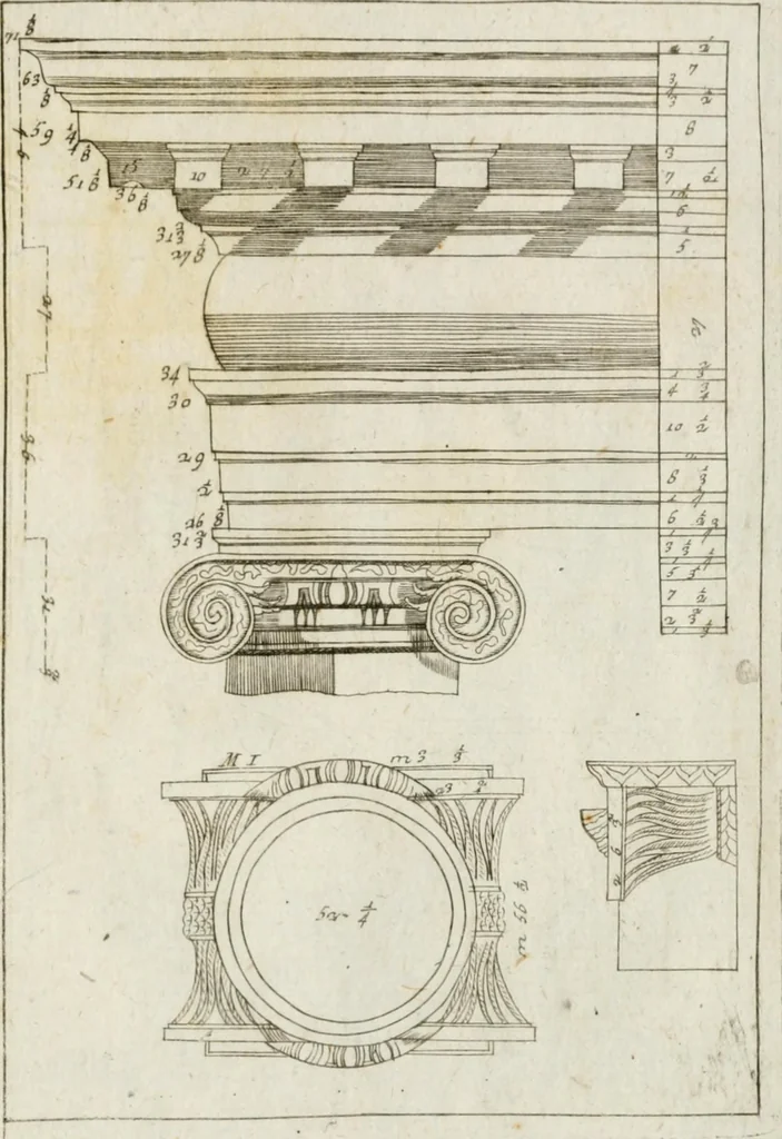 An illustration from I cinque ordini di architettura di Andrea Palladio : esposti per un' esatta istruzione di chi ama e coltiva questa bella utilissima arte, 1800, leaf 50