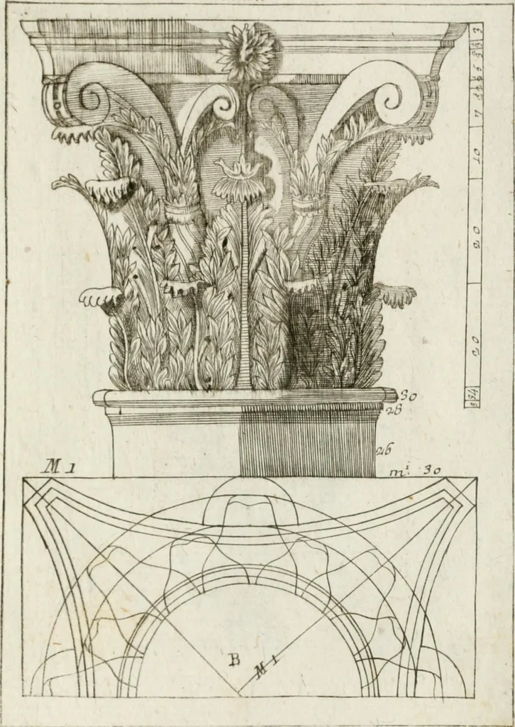 An illustration from I cinque ordini di architettura di Andrea Palladio : esposti per un' esatta istruzione di chi ama e coltiva questa bella utilissima arte, 1800, leaf 58