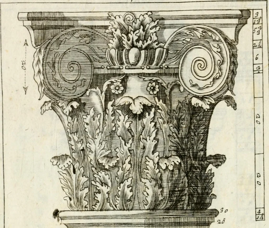 An illustration from I cinque ordini di architettura di Andrea Palladio : esposti per un' esatta istruzione di chi ama e coltiva questa bella utilissima arte, 1800, leaf 69