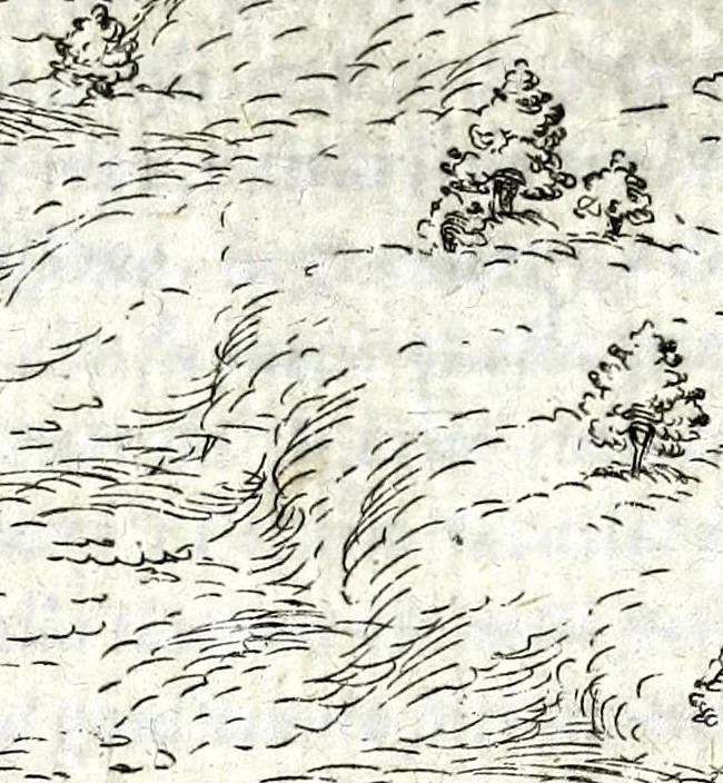 An illustration from I commentari di C. Givlio Cesare : con le figvre in rame de gli alloggiamenti, de' fatti d'arme, delle circonuallationi delle città, & di molte altre cose notabili descritte in essi, 1598, leaf 141