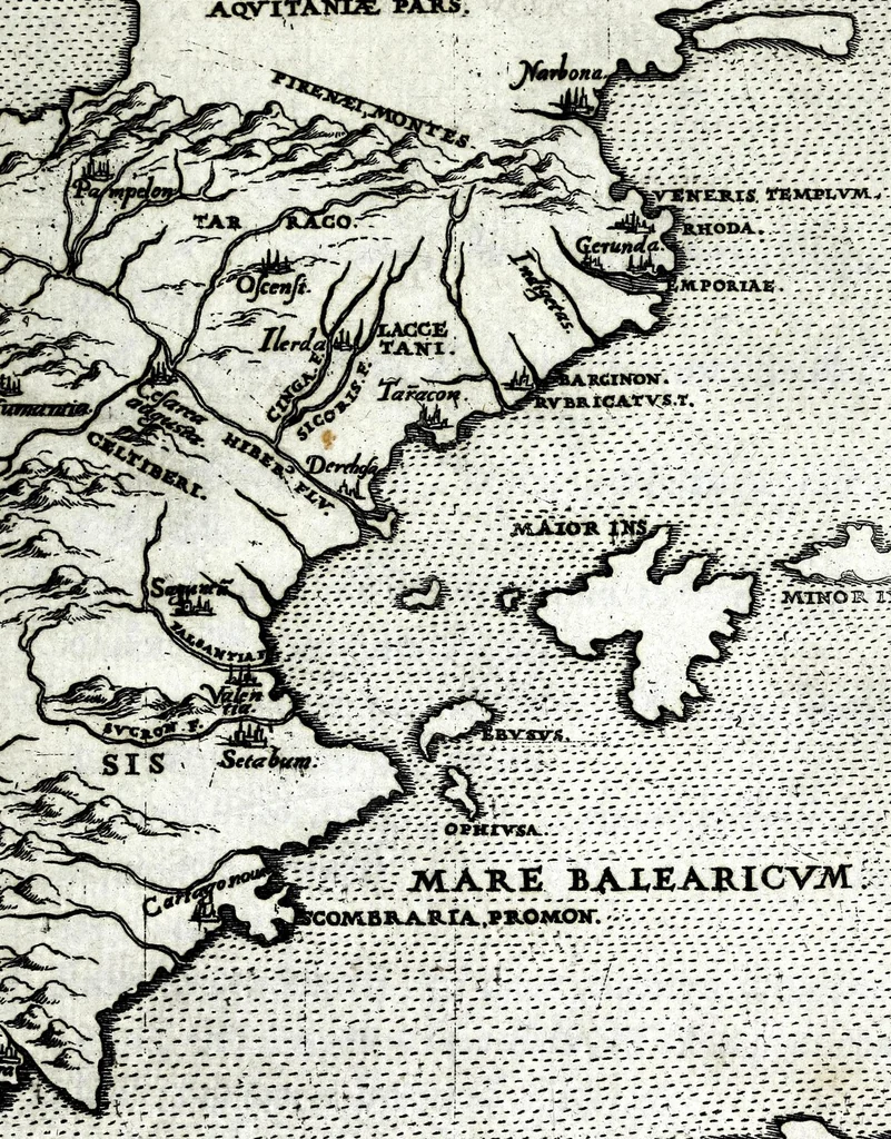 An illustration from I commentari di C. Givlio Cesare : con le figvre in rame de gli alloggiamenti, de' fatti d'arme, delle circonuallationi delle città, & di molte altre cose notabili descritte in essi, 1598, leaf 51