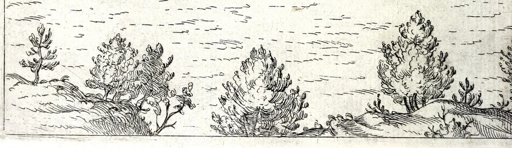 An illustration from I commentari di C. Givlio Cesare : con le figvre in rame de gli alloggiamenti, de' fatti d'arme, delle circonuallationi delle città, & di molte altre cose notabili descritte in essi, 1598, leaf 66