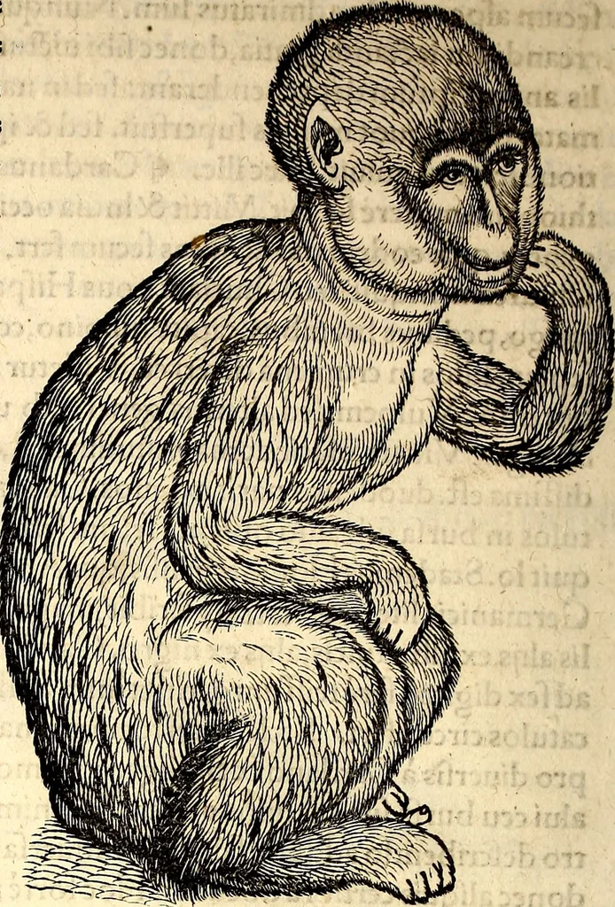 An illustration from Icones animalium quadrupedum uiuiparorum et ouiparorum : quae in Historiae animalium Conradi Gesneri libro I. et II. describuntur, cum nomenclaturis singulorum latinis, graecis, italicis, gallicis, et germanicis plerunque, et aliarum quoque linguarum, certis ordinibus digestae, 1560, leaf 101