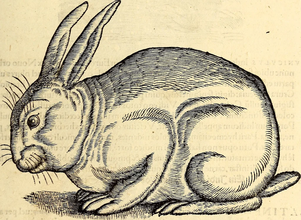 An illustration from Icones animalium quadrupedum uiuiparorum et ouiparorum : quae in Historiae animalium Conradi Gesneri libro I. et II. describuntur, cum nomenclaturis singulorum latinis, graecis, italicis, gallicis, et germanicis plerunque, et aliarum quoque linguarum, certis ordinibus digestae, 1560, leaf 114