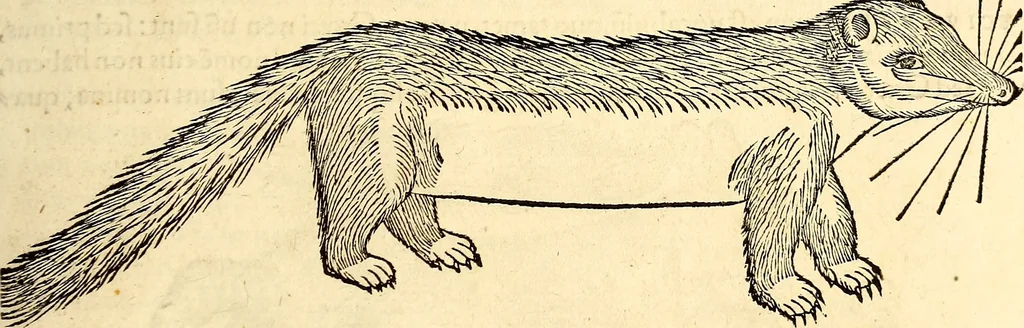 An illustration from Icones animalium quadrupedum uiuiparorum et ouiparorum : quae in Historiae animalium Conradi Gesneri libro I. et II. describuntur, cum nomenclaturis singulorum latinis, graecis, italicis, gallicis, et germanicis plerunque, et aliarum quoque linguarum, certis ordinibus digestae, 1560, leaf 118
