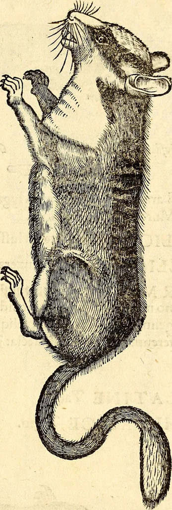 An illustration from Icones animalium quadrupedum uiuiparorum et ouiparorum : quae in Historiae animalium Conradi Gesneri libro I. et II. describuntur, cum nomenclaturis singulorum latinis, graecis, italicis, gallicis, et germanicis plerunque, et aliarum quoque linguarum, certis ordinibus digestae, 1560, leaf 124