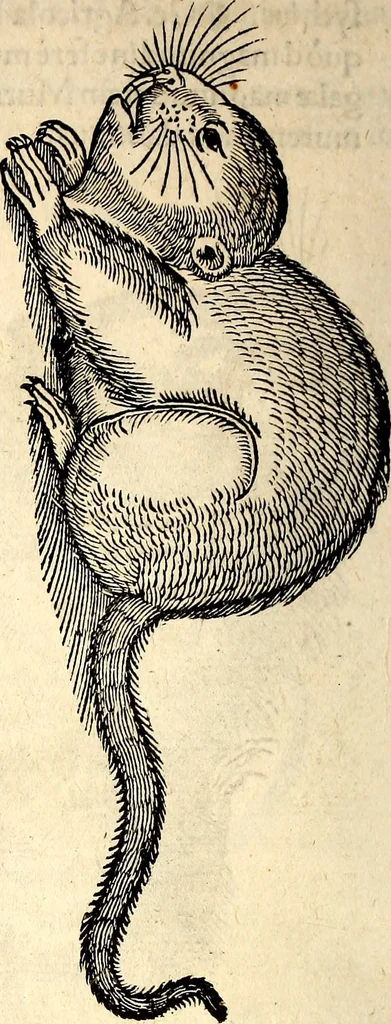 An illustration from Icones animalium quadrupedum uiuiparorum et ouiparorum : quae in Historiae animalium Conradi Gesneri libro I. et II. describuntur, cum nomenclaturis singulorum latinis, graecis, italicis, gallicis, et germanicis plerunque, et aliarum quoque linguarum, certis ordinibus digestae, 1560, leaf 125