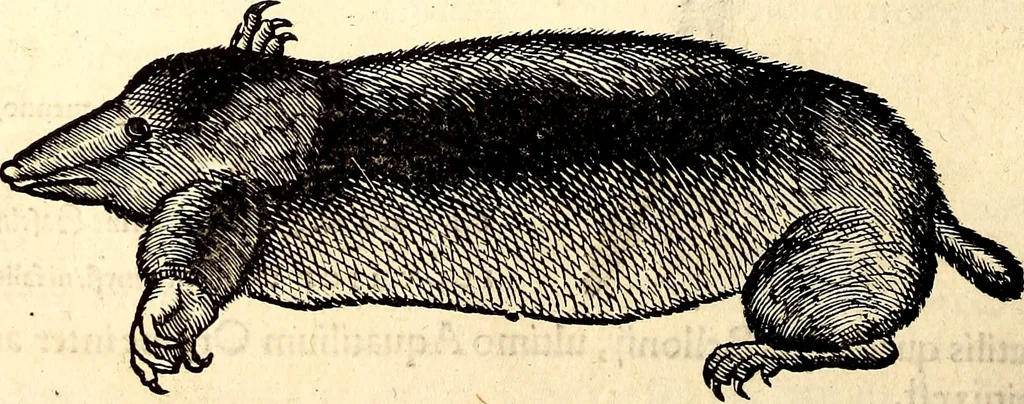 An illustration from Icones animalium quadrupedum uiuiparorum et ouiparorum : quae in Historiae animalium Conradi Gesneri libro I. et II. describuntur, cum nomenclaturis singulorum latinis, graecis, italicis, gallicis, et germanicis plerunque, et aliarum quoque linguarum, certis ordinibus digestae, 1560, leaf 125