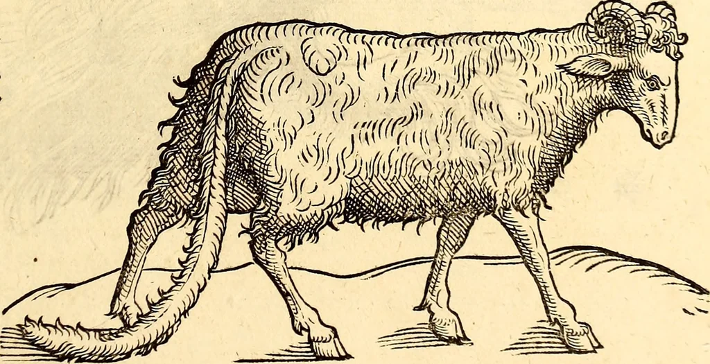 An illustration from Icones animalium quadrupedum uiuiparorum et ouiparorum : quae in Historiae animalium Conradi Gesneri libro I. et II. describuntur, cum nomenclaturis singulorum latinis, graecis, italicis, gallicis, et germanicis plerunque, et aliarum quoque linguarum, certis ordinibus digestae, 1560, leaf 24