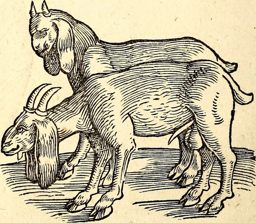 An illustration from Icones animalium quadrupedum uiuiparorum et ouiparorum : quae in Historiae animalium Conradi Gesneri libro I. et II. describuntur, cum nomenclaturis singulorum latinis, graecis, italicis, gallicis, et germanicis plerunque, et aliarum quoque linguarum, certis ordinibus digestae, 1560, leaf 27