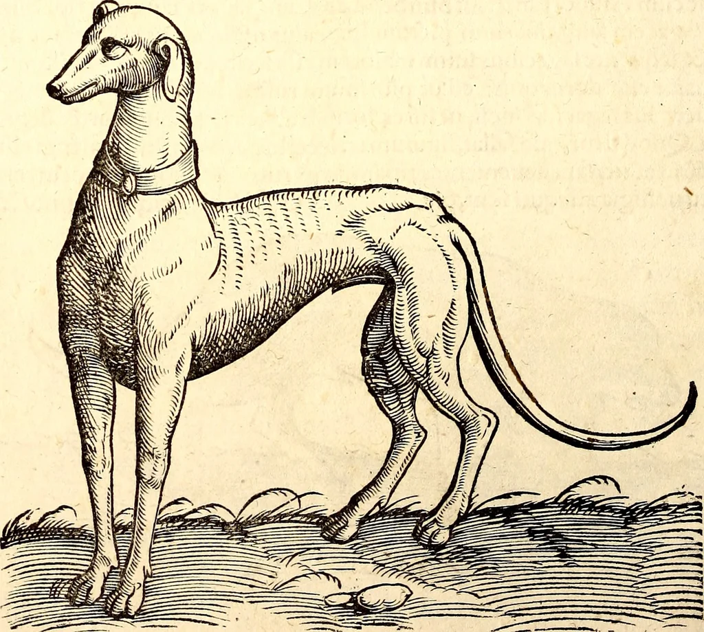 An illustration from Icones animalium quadrupedum uiuiparorum et ouiparorum : quae in Historiae animalium Conradi Gesneri libro I. et II. describuntur, cum nomenclaturis singulorum latinis, graecis, italicis, gallicis, et germanicis plerunque, et aliarum quoque linguarum, certis ordinibus digestae, 1560, leaf 35