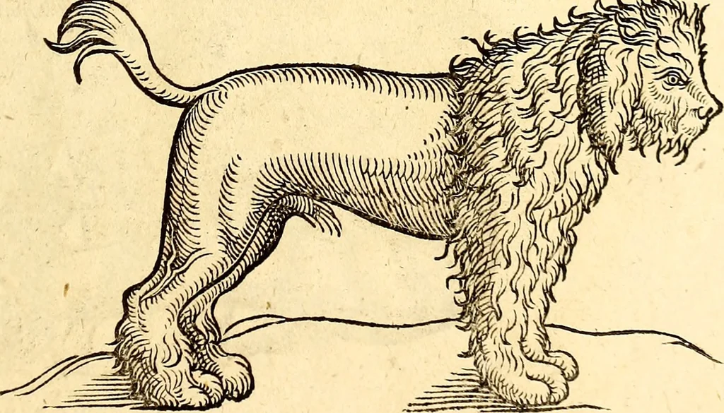 An illustration from Icones animalium quadrupedum uiuiparorum et ouiparorum : quae in Historiae animalium Conradi Gesneri libro I. et II. describuntur, cum nomenclaturis singulorum latinis, graecis, italicis, gallicis, et germanicis plerunque, et aliarum quoque linguarum, certis ordinibus digestae, 1560, leaf 36