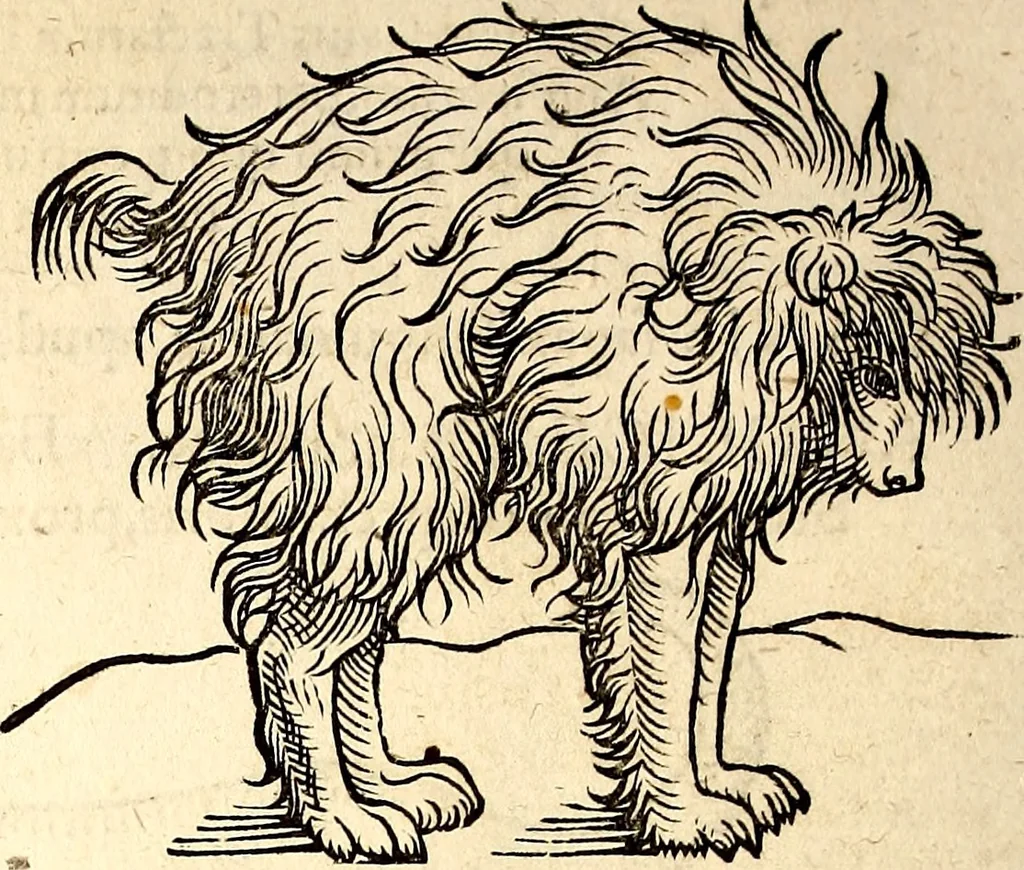 An illustration from Icones animalium quadrupedum uiuiparorum et ouiparorum : quae in Historiae animalium Conradi Gesneri libro I. et II. describuntur, cum nomenclaturis singulorum latinis, graecis, italicis, gallicis, et germanicis plerunque, et aliarum quoque linguarum, certis ordinibus digestae, 1560, leaf 37