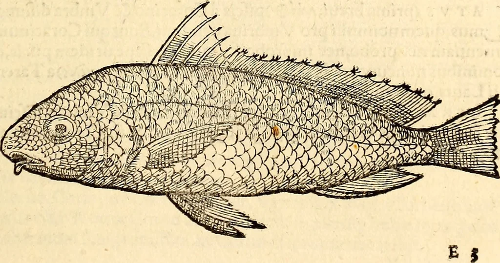 An illustration from Icones animalium quadrupedum uiuiparorum et ouiparorum : quae in Historiae animalium Conradi Gesneri libro I. et II. describuntur, cum nomenclaturis singulorum latinis, graecis, italicis, gallicis, et germanicis plerunque, et aliarum quoque linguarum, certis ordinibus digestae, 1560, leaf 374
