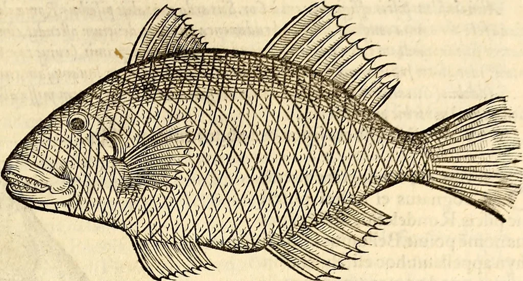An illustration from Icones animalium quadrupedum uiuiparorum et ouiparorum : quae in Historiae animalium Conradi Gesneri libro I. et II. describuntur, cum nomenclaturis singulorum latinis, graecis, italicis, gallicis, et germanicis plerunque, et aliarum quoque linguarum, certis ordinibus digestae, 1560, leaf 380