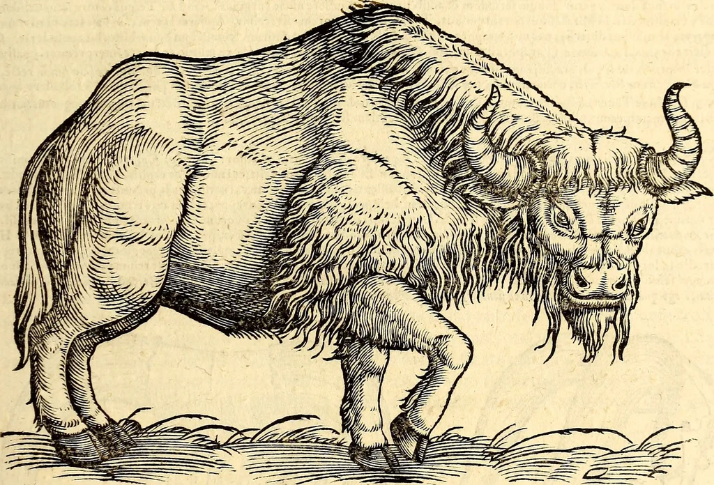An illustration from Icones animalium quadrupedum uiuiparorum et ouiparorum : quae in Historiae animalium Conradi Gesneri libro I. et II. describuntur, cum nomenclaturis singulorum latinis, graecis, italicis, gallicis, et germanicis plerunque, et aliarum quoque linguarum, certis ordinibus digestae, 1560, leaf 40