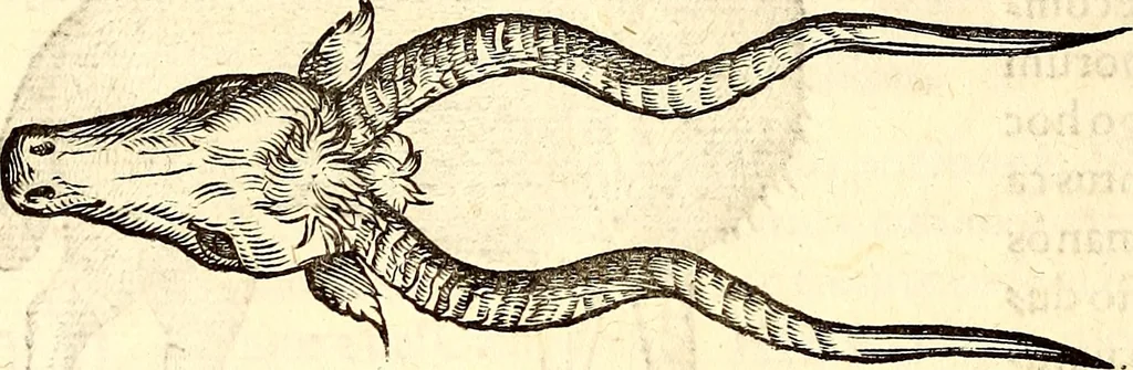 An illustration from Icones animalium quadrupedum uiuiparorum et ouiparorum : quae in Historiae animalium Conradi Gesneri libro I. et II. describuntur, cum nomenclaturis singulorum latinis, graecis, italicis, gallicis, et germanicis plerunque, et aliarum quoque linguarum, certis ordinibus digestae, 1560, leaf 47