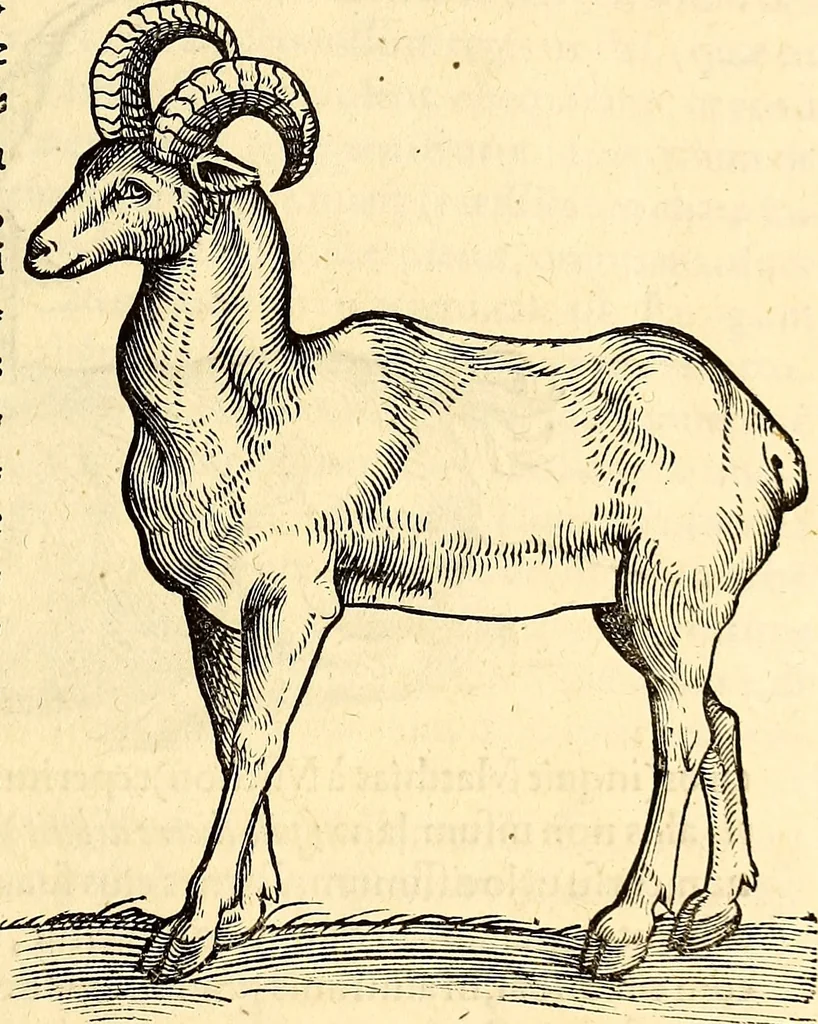 An illustration from Icones animalium quadrupedum uiuiparorum et ouiparorum : quae in Historiae animalium Conradi Gesneri libro I. et II. describuntur, cum nomenclaturis singulorum latinis, graecis, italicis, gallicis, et germanicis plerunque, et aliarum quoque linguarum, certis ordinibus digestae, 1560, leaf 48