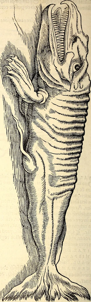 An illustration from Icones animalium quadrupedum uiuiparorum et ouiparorum : quae in Historiae animalium Conradi Gesneri libro I. et II. describuntur, cum nomenclaturis singulorum latinis, graecis, italicis, gallicis, et germanicis plerunque, et aliarum quoque linguarum, certis ordinibus digestae, 1560, leaf 489
