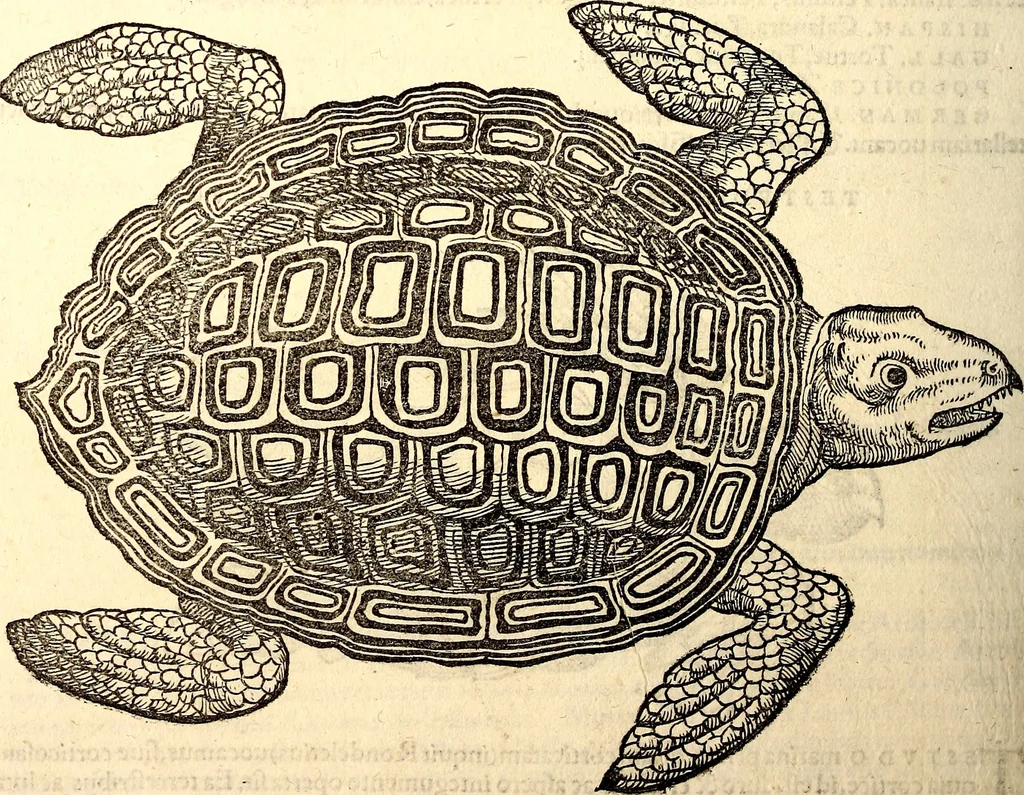 An illustration from Icones animalium quadrupedum uiuiparorum et ouiparorum : quae in Historiae animalium Conradi Gesneri libro I. et II. describuntur, cum nomenclaturis singulorum latinis, graecis, italicis, gallicis, et germanicis plerunque, et aliarum quoque linguarum, certis ordinibus digestae, 1560, leaf 505