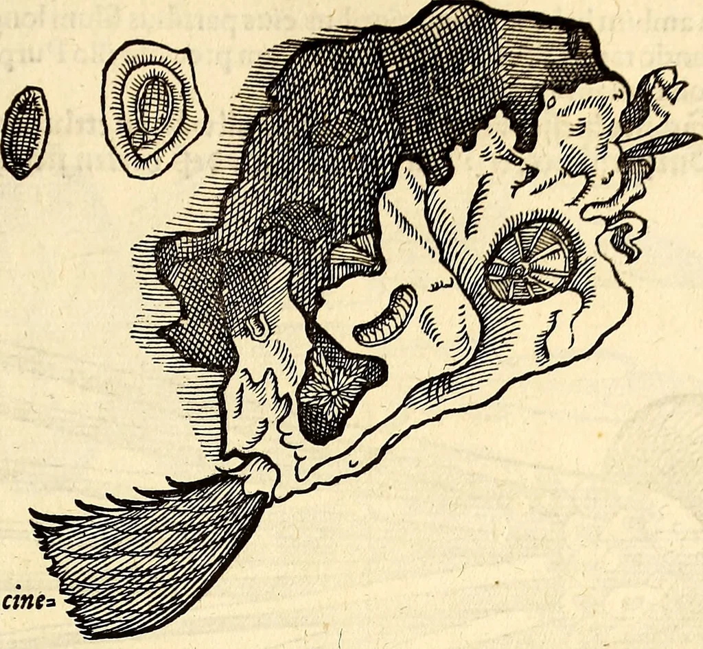 An illustration from Icones animalium quadrupedum uiuiparorum et ouiparorum : quae in Historiae animalium Conradi Gesneri libro I. et II. describuntur, cum nomenclaturis singulorum latinis, graecis, italicis, gallicis, et germanicis plerunque, et aliarum quoque linguarum, certis ordinibus digestae, 1560, leaf 518