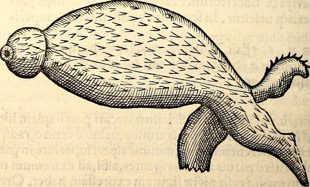 An illustration from Icones animalium quadrupedum uiuiparorum et ouiparorum : quae in Historiae animalium Conradi Gesneri libro I. et II. describuntur, cum nomenclaturis singulorum latinis, graecis, italicis, gallicis, et germanicis plerunque, et aliarum quoque linguarum, certis ordinibus digestae, 1560, leaf 583