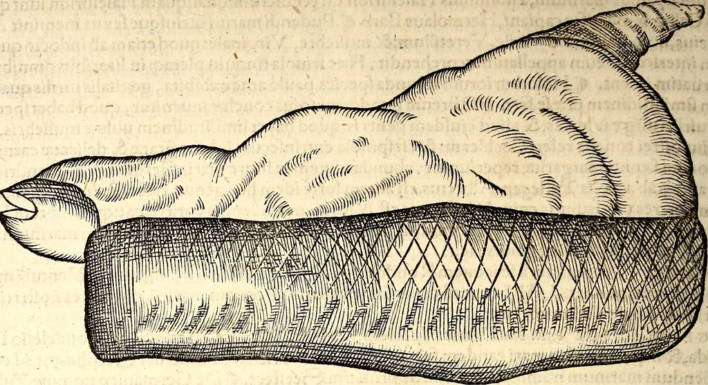 An illustration from Icones animalium quadrupedum uiuiparorum et ouiparorum : quae in Historiae animalium Conradi Gesneri libro I. et II. describuntur, cum nomenclaturis singulorum latinis, graecis, italicis, gallicis, et germanicis plerunque, et aliarum quoque linguarum, certis ordinibus digestae, 1560, leaf 587