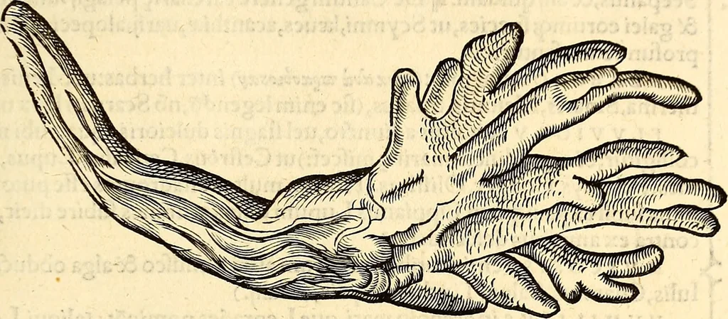 An illustration from Icones animalium quadrupedum uiuiparorum et ouiparorum : quae in Historiae animalium Conradi Gesneri libro I. et II. describuntur, cum nomenclaturis singulorum latinis, graecis, italicis, gallicis, et germanicis plerunque, et aliarum quoque linguarum, certis ordinibus digestae, 1560, leaf 594
