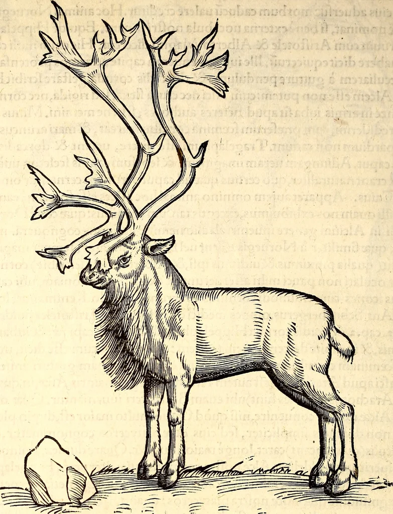 An illustration from Icones animalium quadrupedum uiuiparorum et ouiparorum : quae in Historiae animalium Conradi Gesneri libro I. et II. describuntur, cum nomenclaturis singulorum latinis, graecis, italicis, gallicis, et germanicis plerunque, et aliarum quoque linguarum, certis ordinibus digestae, 1560, leaf 67