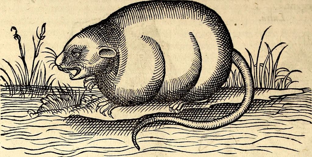 An illustration from Icones animalium quadrupedum uiuiparorum et ouiparorum : quae in Historiae animalium Conradi Gesneri libro I. et II. describuntur, cum nomenclaturis singulorum latinis, graecis, italicis, gallicis, et germanicis plerunque, et aliarum quoque linguarum, certis ordinibus digestae, 1560, leaf 675
