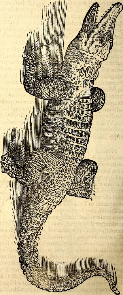 An illustration from Icones animalium quadrupedum uiuiparorum et ouiparorum : quae in Historiae animalium Conradi Gesneri libro I. et II. describuntur, cum nomenclaturis singulorum latinis, graecis, italicis, gallicis, et germanicis plerunque, et aliarum quoque linguarum, certis ordinibus digestae, 1560, leaf 677