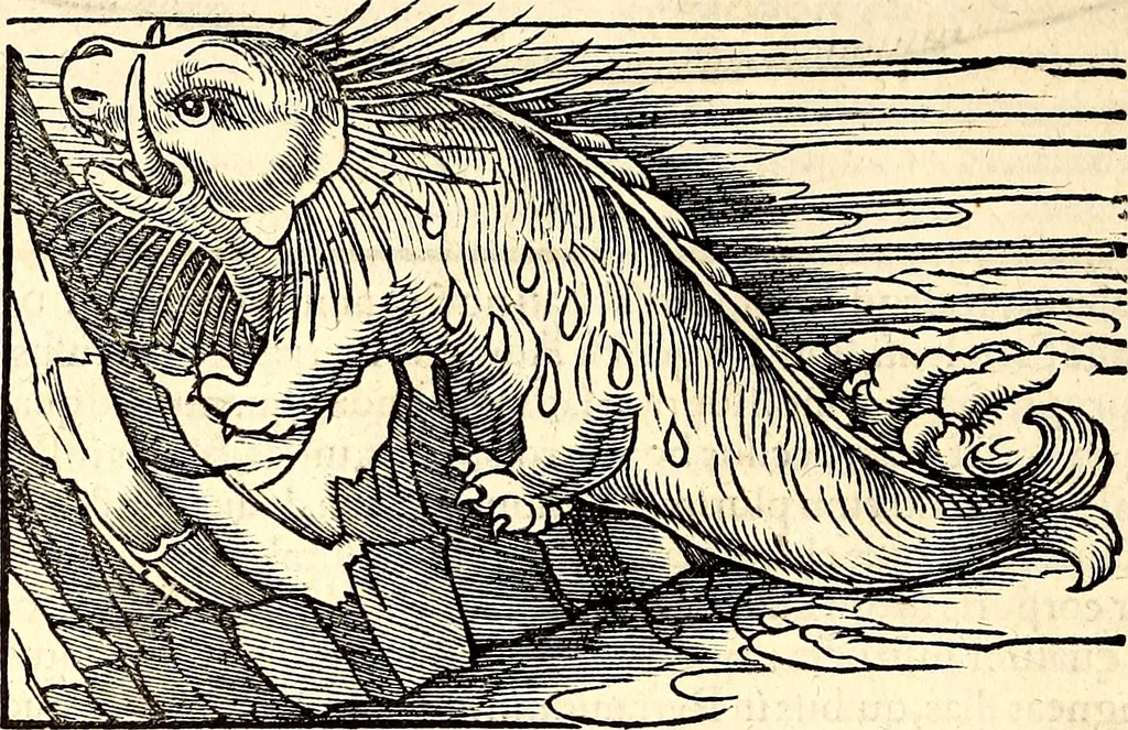 An illustration from Icones animalium quadrupedum uiuiparorum et ouiparorum : quae in Historiae animalium Conradi Gesneri libro I. et II. describuntur, cum nomenclaturis singulorum latinis, graecis, italicis, gallicis, et germanicis plerunque, et aliarum quoque linguarum, certis ordinibus digestae, 1560, leaf 689
